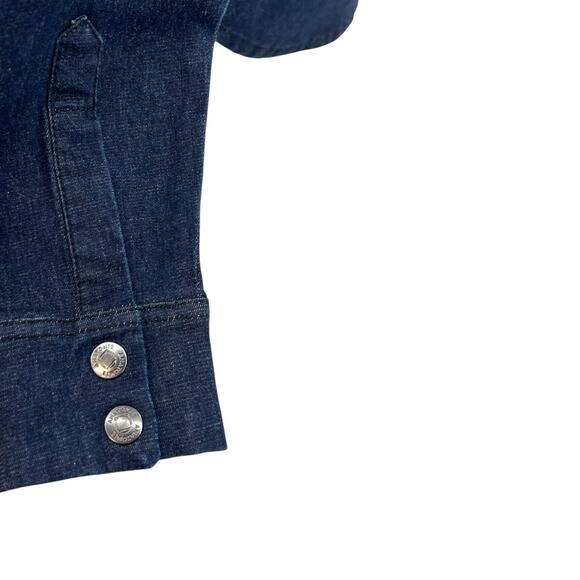 Anatomie Larissa Denim Shirt Long Sleeve Button Down Indigo Dark Blue Small - Picture 8 of 12